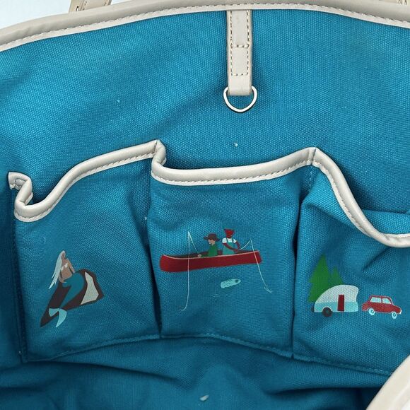 Spartina Great Lakes Tote Handbag Superior Erie Ontario Huron Map Travel - Picture 9 of 9